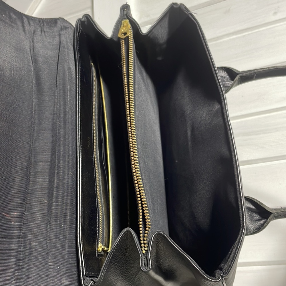 Rolfs Vintage Black Leather Satchel - Picture 9 of 13
